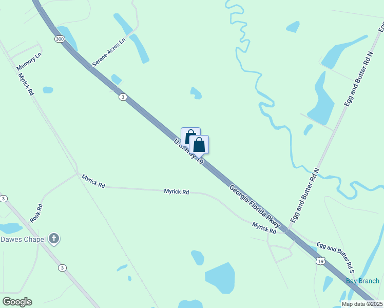 map of restaurants, bars, coffee shops, grocery stores, and more near 15083 Old Albany Road in Thomasville