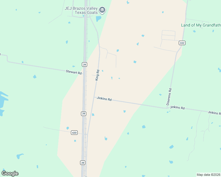 map of restaurants, bars, coffee shops, grocery stores, and more near Jinkins Road in North Zulch