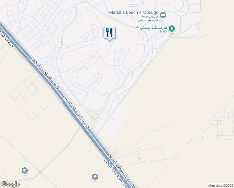 map of restaurants, bars, coffee shops, grocery stores, and more near الكيلو ١٢٤ Alexandria - Marsa Matrouh Road in El Alamein