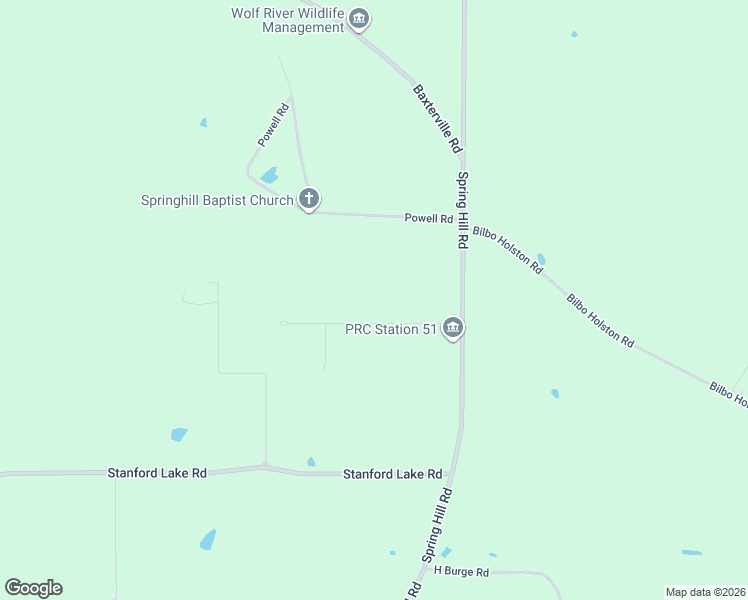 map of restaurants, bars, coffee shops, grocery stores, and more near 44 Serenity Lane in Poplarville