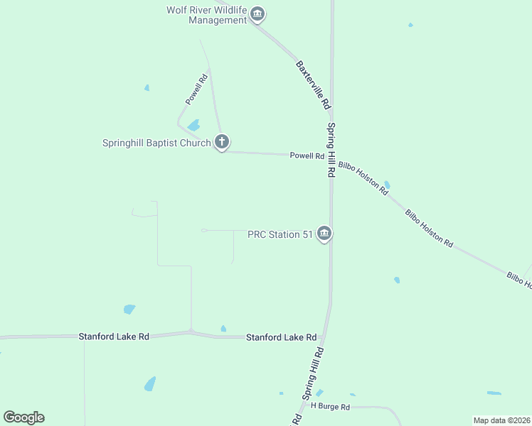 map of restaurants, bars, coffee shops, grocery stores, and more near 44 Serenity Lane in Poplarville