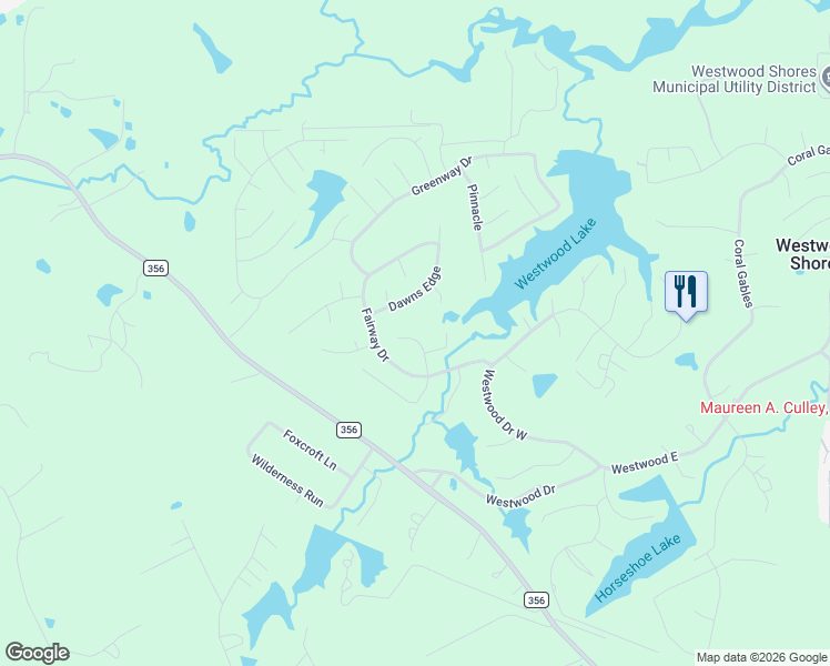 map of restaurants, bars, coffee shops, grocery stores, and more near 22 Dawns Edge in Trinity