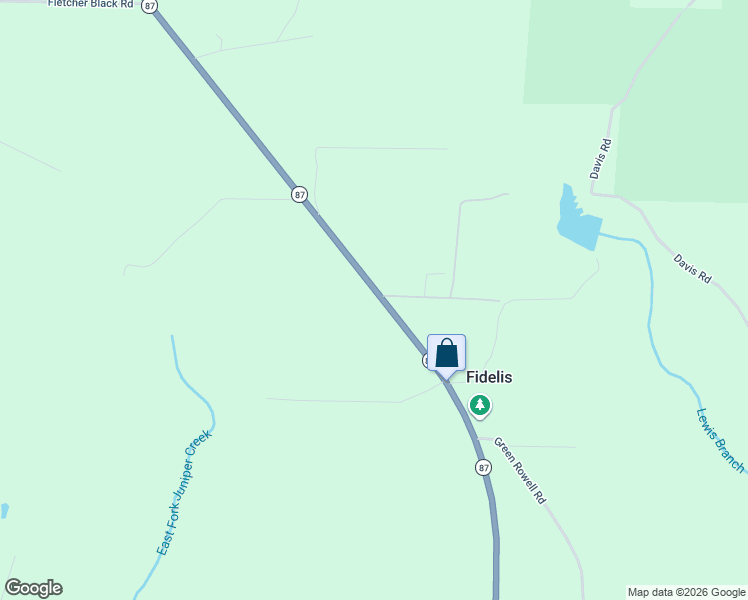 map of restaurants, bars, coffee shops, grocery stores, and more near 13907 Highway 87 North in Jay