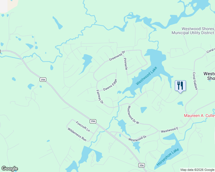 map of restaurants, bars, coffee shops, grocery stores, and more near 23 Dawns Edge in Trinity