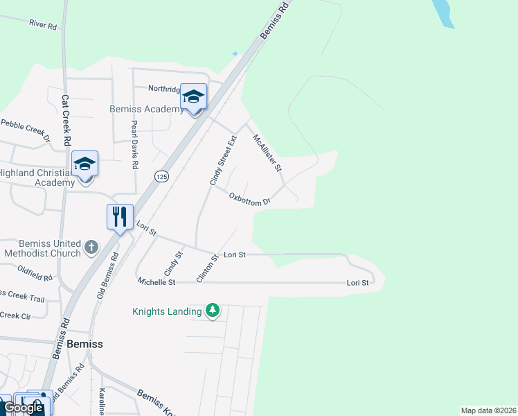 map of restaurants, bars, coffee shops, grocery stores, and more near 4620 Oxbottom Drive in Valdosta