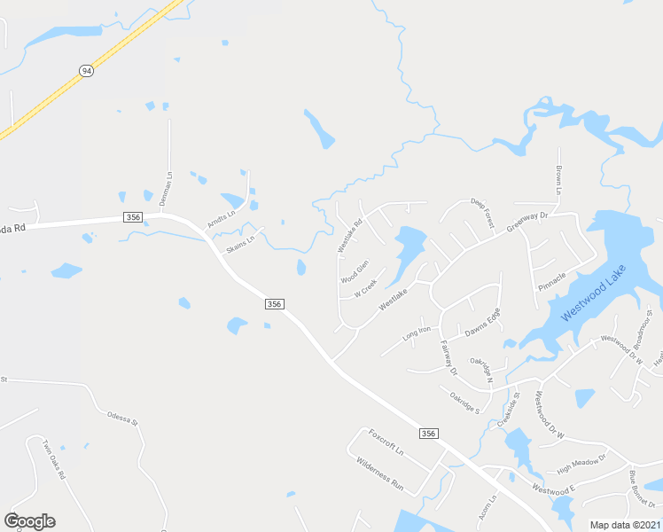 map of restaurants, bars, coffee shops, grocery stores, and more near 95 Westlake Road in Trinity