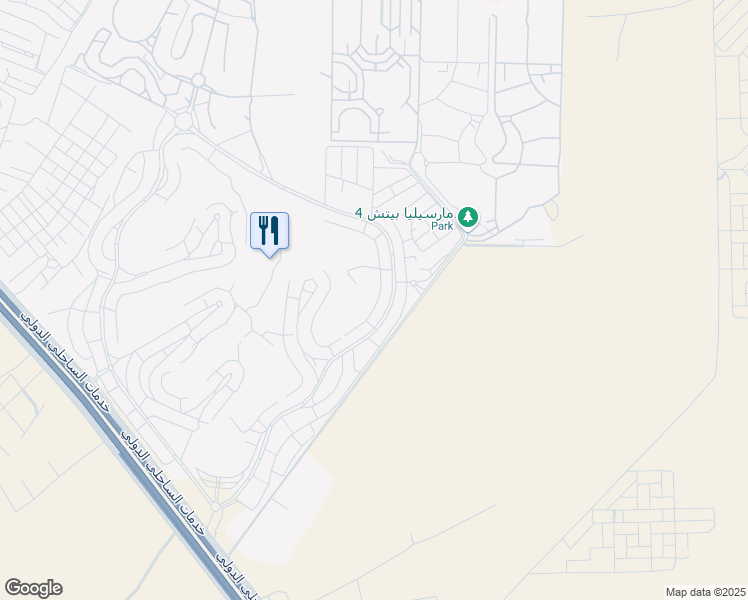 map of restaurants, bars, coffee shops, grocery stores, and more near الكيلو ١٢٤ Alexandria - Marsa Matrouh Road in El Alamein