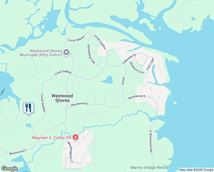 map of restaurants, bars, coffee shops, grocery stores, and more near 17 Birch Street in Trinity