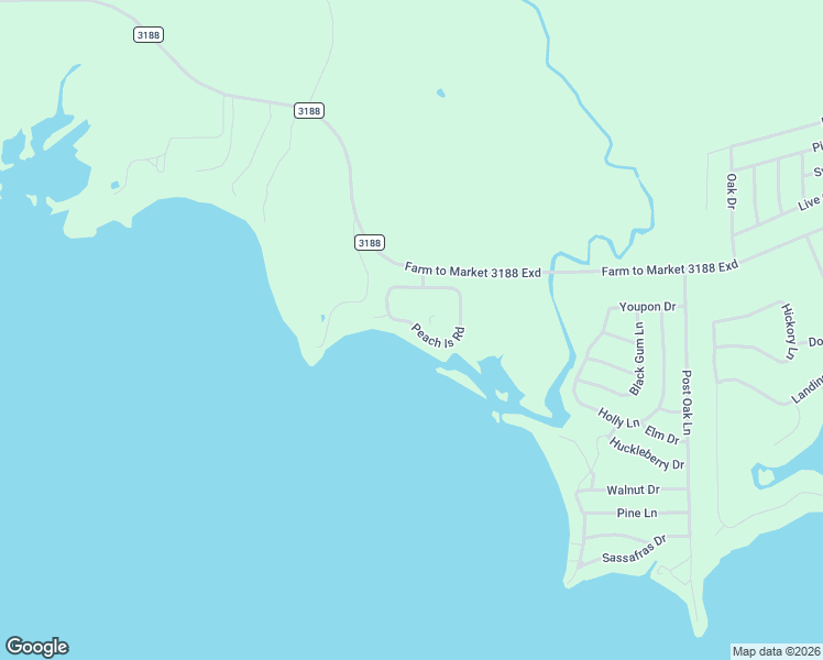 map of restaurants, bars, coffee shops, grocery stores, and more near 436 Peach Island Road in Trinity