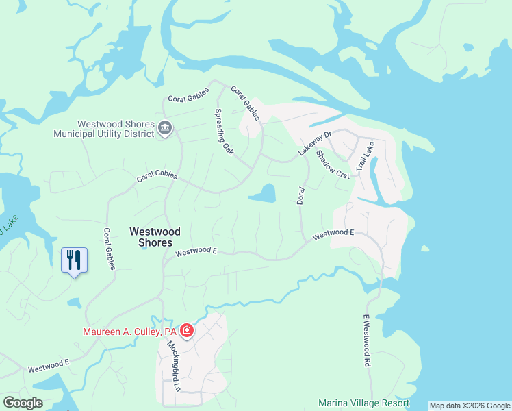 map of restaurants, bars, coffee shops, grocery stores, and more near 17 Birch Street in Trinity