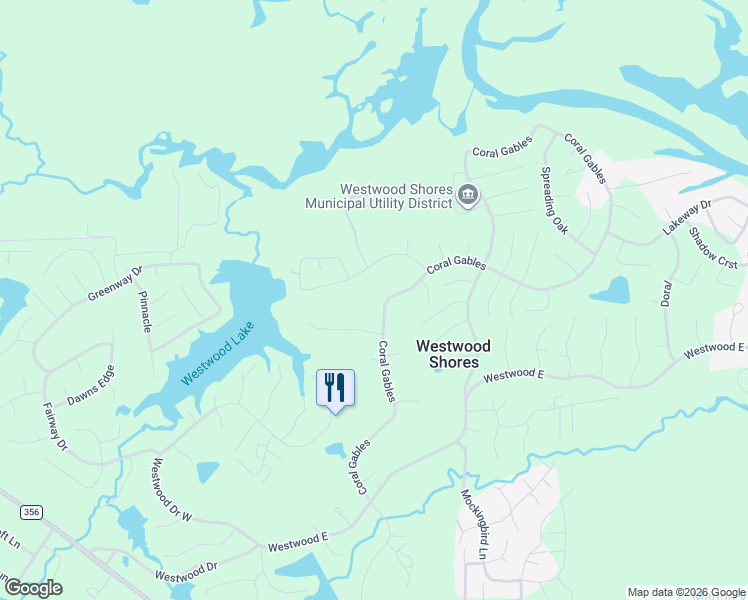 map of restaurants, bars, coffee shops, grocery stores, and more near 141 Coral Gables in Trinity
