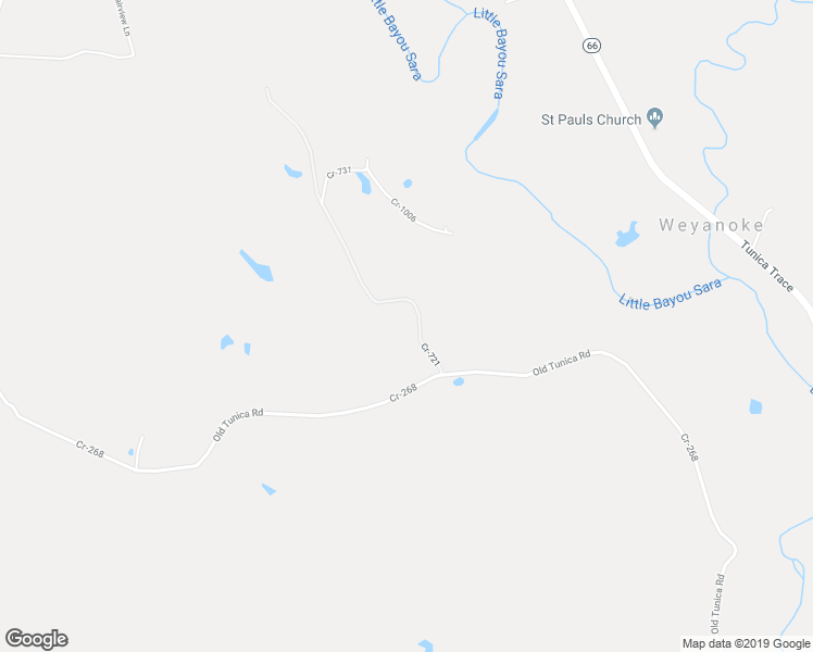 map of restaurants, bars, coffee shops, grocery stores, and more near 10907 Cr-721 in Saint Francisville