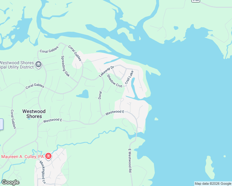 map of restaurants, bars, coffee shops, grocery stores, and more near 11 Indian Harbor in Trinity