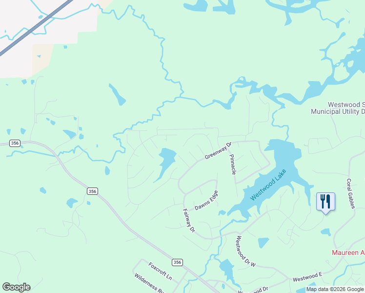 map of restaurants, bars, coffee shops, grocery stores, and more near 5 Topflite in Trinity