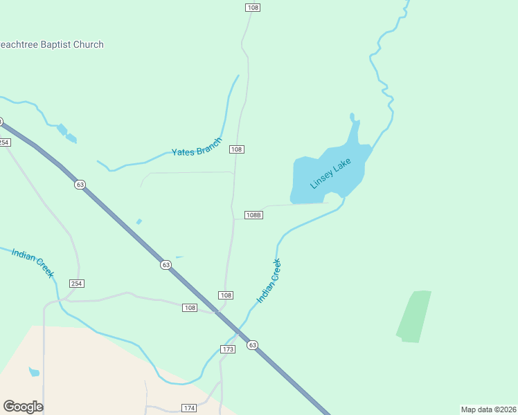 map of restaurants, bars, coffee shops, grocery stores, and more near 215 County Road 108B in Jasper