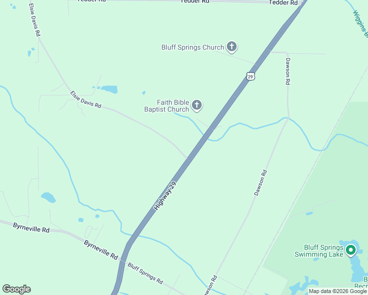 map of restaurants, bars, coffee shops, grocery stores, and more near 30 Elsie Davis Road in Century