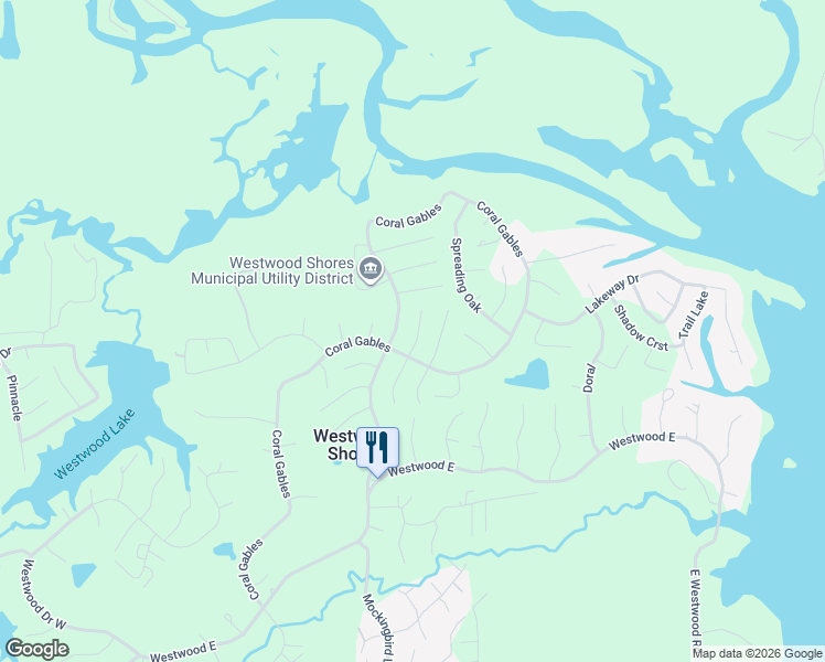 map of restaurants, bars, coffee shops, grocery stores, and more near 9 Deep Springs in Trinity