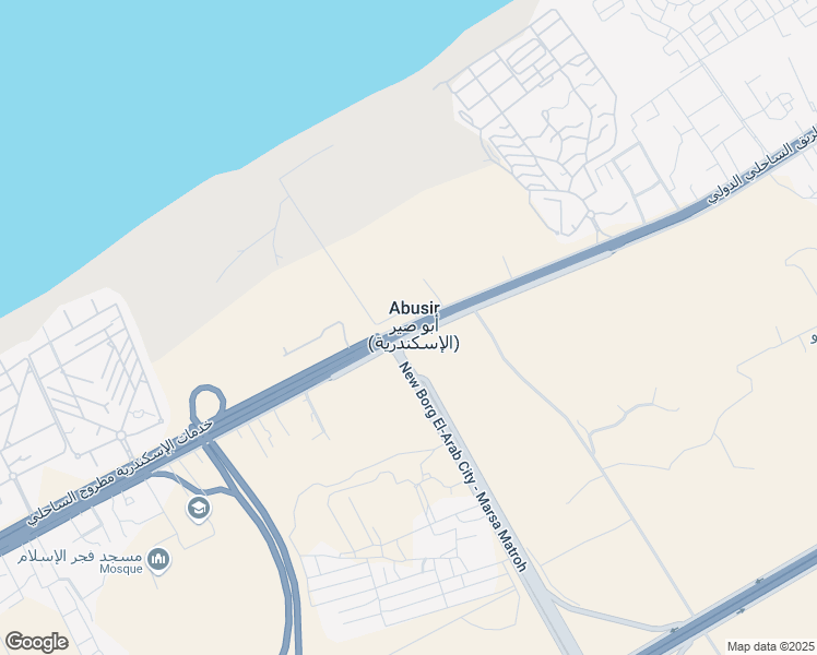 map of restaurants, bars, coffee shops, grocery stores, and more near Alexandria - Marsa Matrouh Road in North Coast