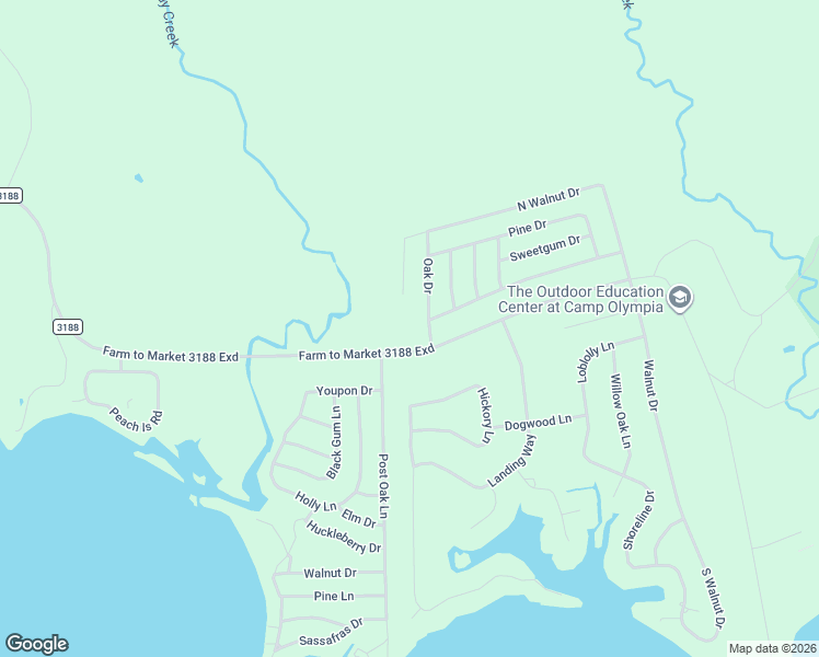 map of restaurants, bars, coffee shops, grocery stores, and more near 4345 FM 3188 in Trinity