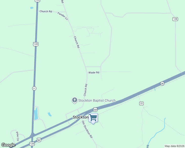 map of restaurants, bars, coffee shops, grocery stores, and more near 8 Wade Road in Stockton