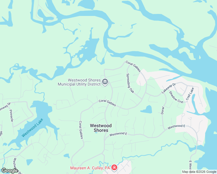 map of restaurants, bars, coffee shops, grocery stores, and more near 73 Cottonwood Road in Trinity