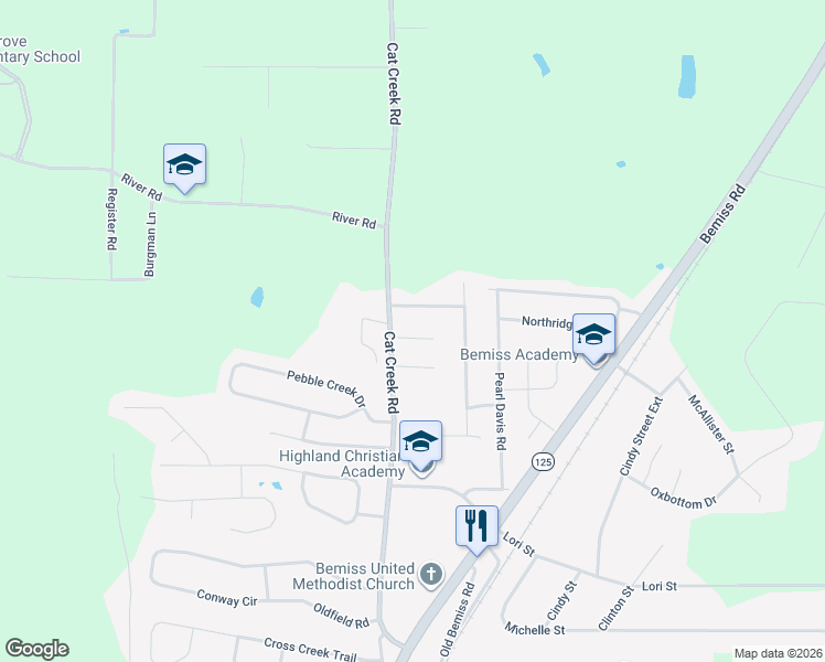 map of restaurants, bars, coffee shops, grocery stores, and more near 4171 Old Ivy Trace in Valdosta