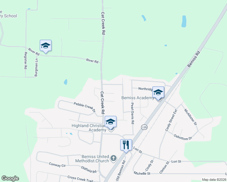 map of restaurants, bars, coffee shops, grocery stores, and more near 4171 Old Ivy Trace in Valdosta