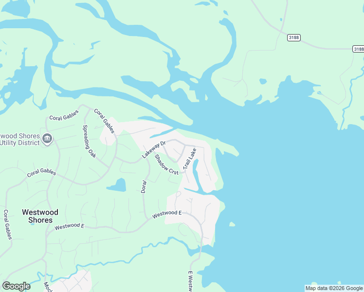 map of restaurants, bars, coffee shops, grocery stores, and more near 84 Lakeway Drive in Trinity