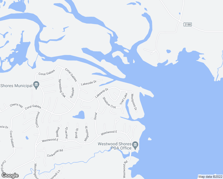 map of restaurants, bars, coffee shops, grocery stores, and more near 60 Lakeway Drive in Trinity