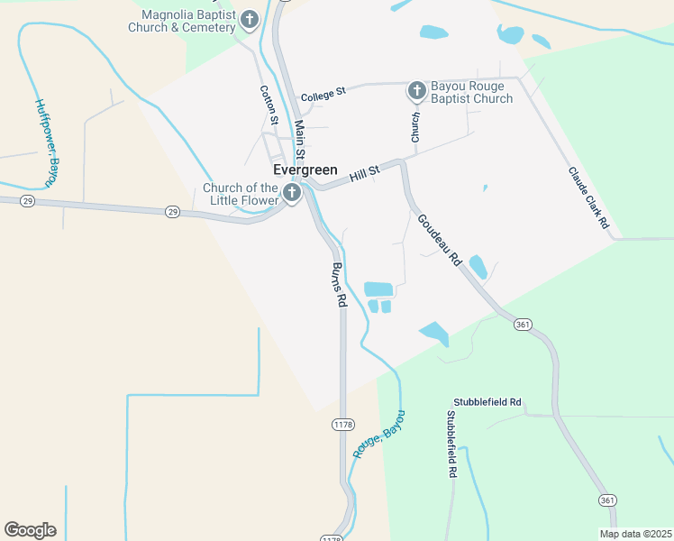 map of restaurants, bars, coffee shops, grocery stores, and more near 287 Burns Rd in Evergreen