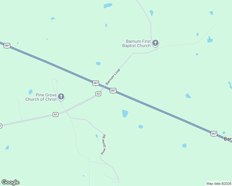 map of restaurants, bars, coffee shops, grocery stores, and more near 9742 U.S. 287 in Corrigan