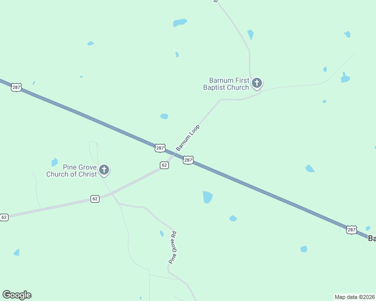 map of restaurants, bars, coffee shops, grocery stores, and more near 9742 U.S. 287 in Corrigan