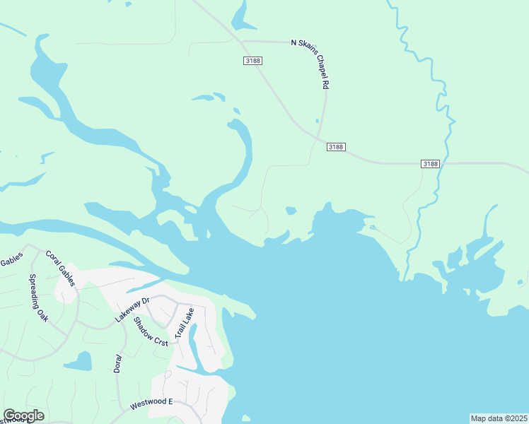 map of restaurants, bars, coffee shops, grocery stores, and more near 261 North Skains Chapel Road in Trinity