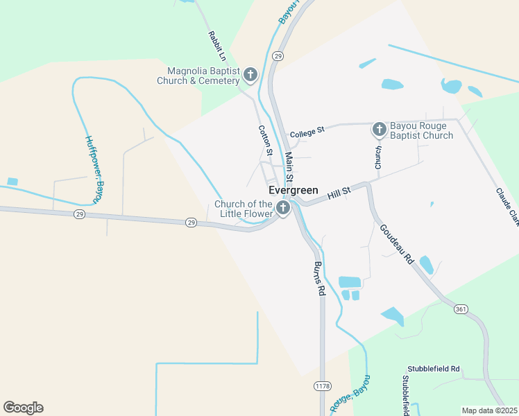 map of restaurants, bars, coffee shops, grocery stores, and more near Kemper Avenue in Bunkie