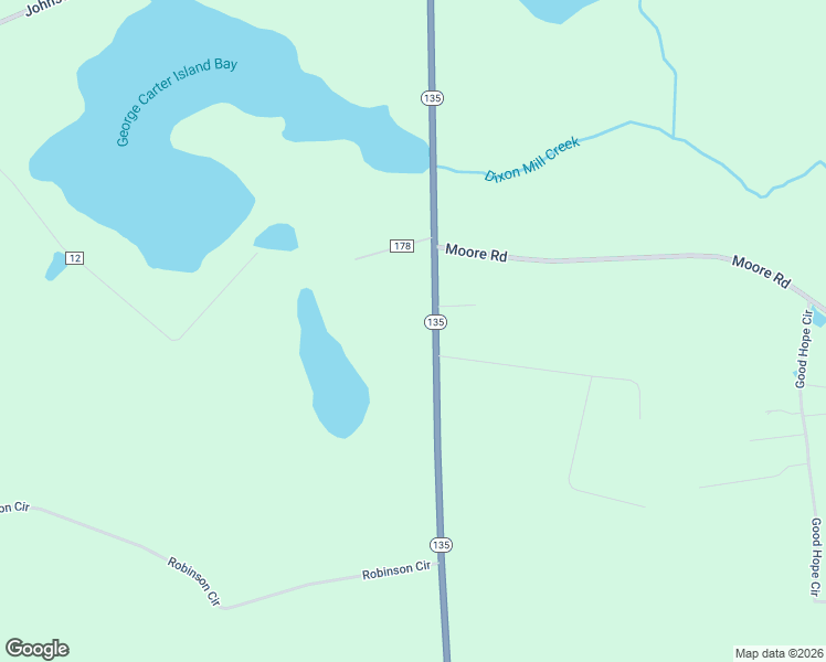 map of restaurants, bars, coffee shops, grocery stores, and more near 1272 Georgia 135 in Naylor