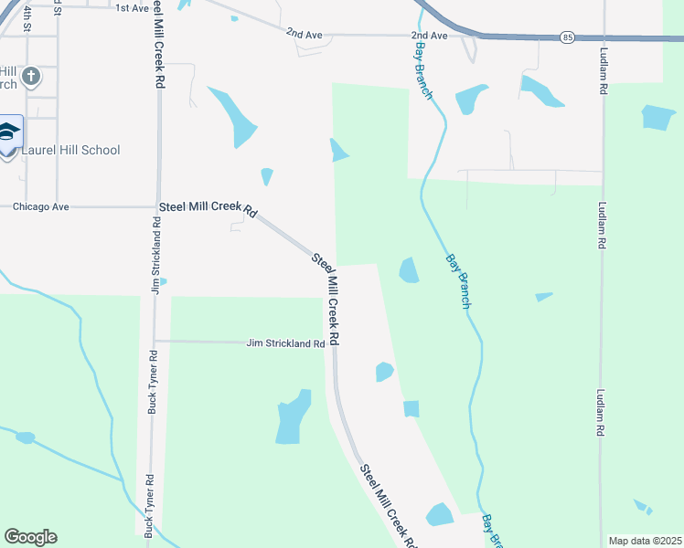 map of restaurants, bars, coffee shops, grocery stores, and more near 8009 Steel Mill Creek Road in Laurel Hill