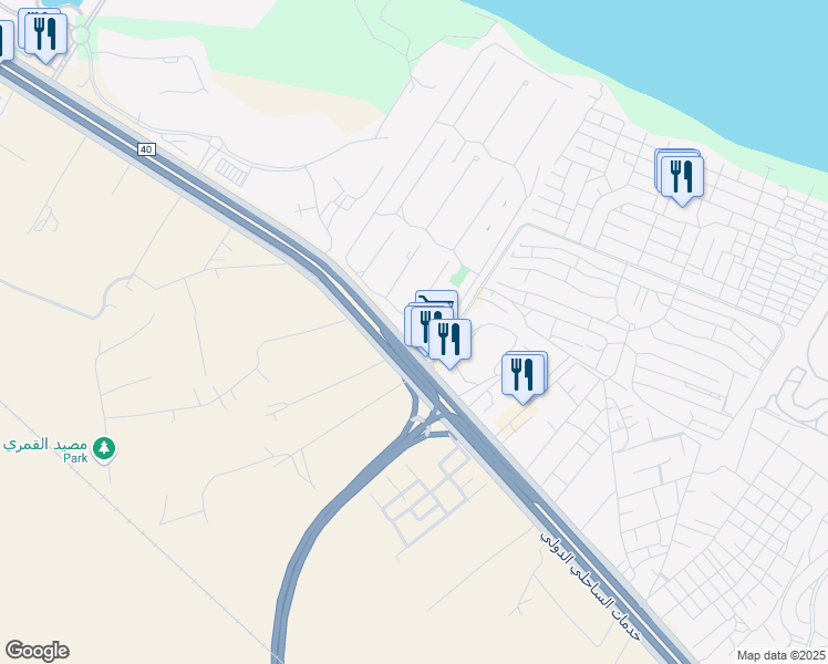 map of restaurants, bars, coffee shops, grocery stores, and more near طريق الإسكندرية - مرسى مطروح in العلمين