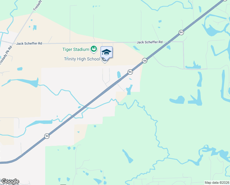 map of restaurants, bars, coffee shops, grocery stores, and more near 1707 East Caroline Street in Trinity