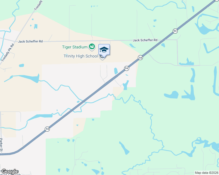 map of restaurants, bars, coffee shops, grocery stores, and more near 1707 East Caroline Street in Trinity