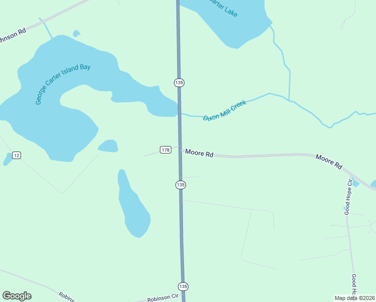 map of restaurants, bars, coffee shops, grocery stores, and more near 107 Moore Road in Naylor