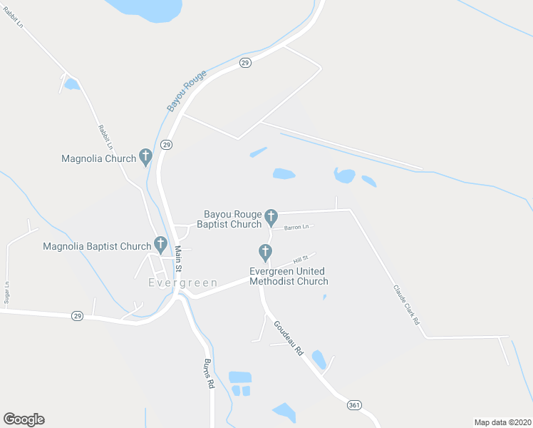 map of restaurants, bars, coffee shops, grocery stores, and more near College Street & Church in Evergreen