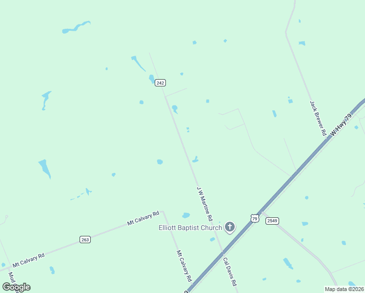 map of restaurants, bars, coffee shops, grocery stores, and more near J W Martine Road in Hearne