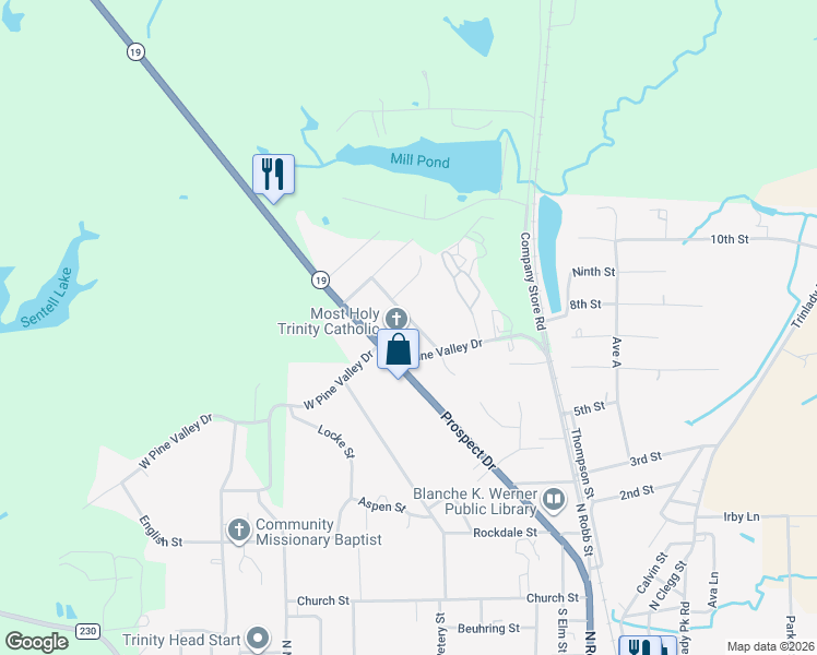 map of restaurants, bars, coffee shops, grocery stores, and more near 102 Charles Street in Trinity