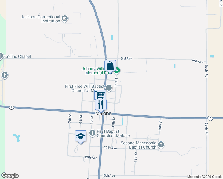 map of restaurants, bars, coffee shops, grocery stores, and more near 5189-5199 6th Avenue in Malone