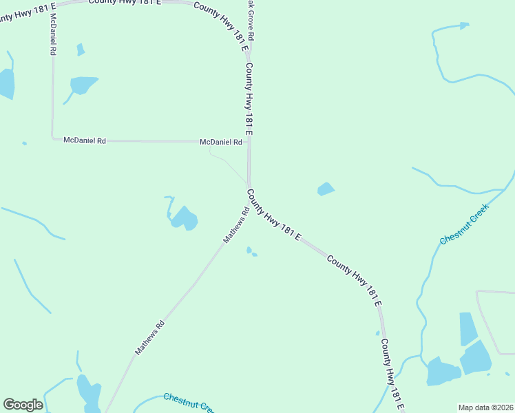 map of restaurants, bars, coffee shops, grocery stores, and more near County Highway 181 East in Walton County