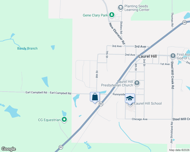 map of restaurants, bars, coffee shops, grocery stores, and more near 8144 8th Street in Laurel Hill