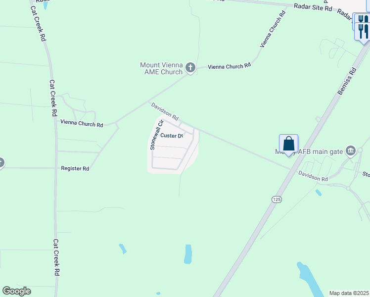 map of restaurants, bars, coffee shops, grocery stores, and more near 4911 Patton Drive in Valdosta