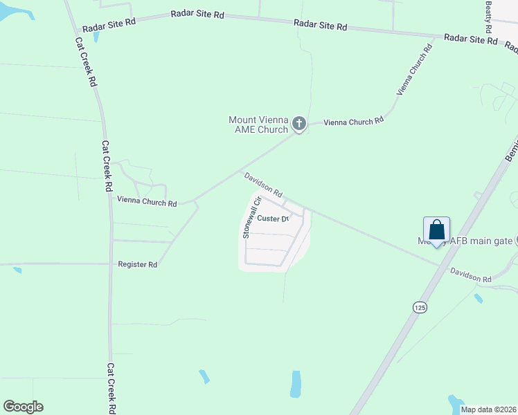 map of restaurants, bars, coffee shops, grocery stores, and more near 4720 Stonewall Circle in Valdosta