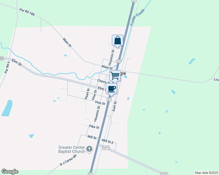 map of restaurants, bars, coffee shops, grocery stores, and more near 30245 Railroad Street in Angie