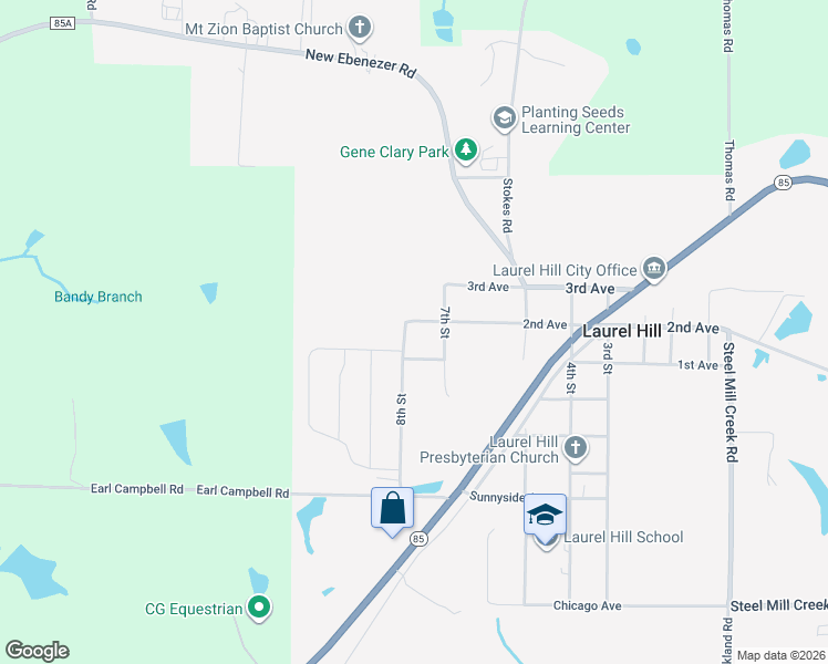 map of restaurants, bars, coffee shops, grocery stores, and more near 3854 2nd Avenue in Laurel Hill